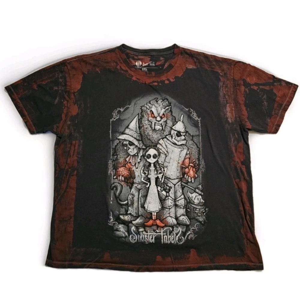 Sinister Fabels If I Only Had A Heart Graphic Tie Dyed Tee
